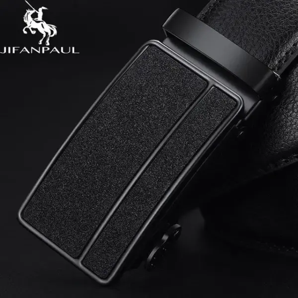 Men's Genuine Leather Wide Belt - Image 8