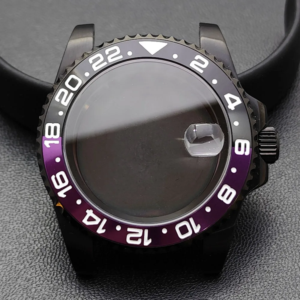 GMT 40.5mm Bidirectional Sapphire Watch Case for NH34/NH35 25 GMT 40.5mm Bidirectional Sapphire Watch Case for NH34/NH35 - Image 25