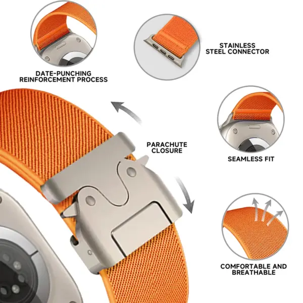 Trail Loop Nylon Strap for Apple Watch Ultra 2 49mm - Image 4