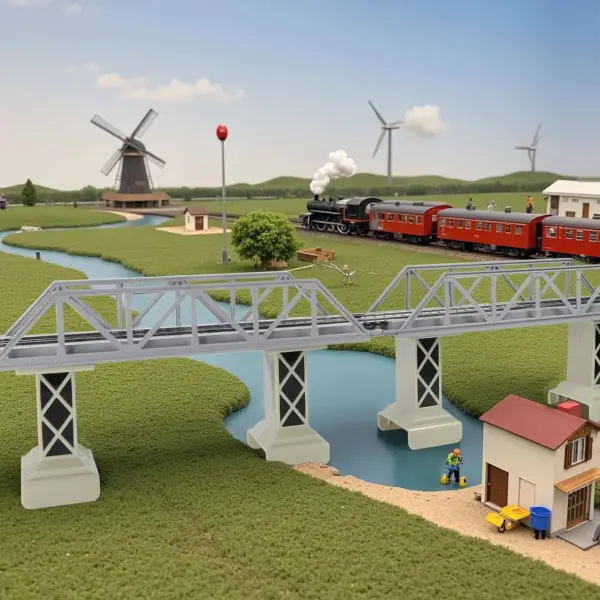 Evemodel HO Model Truss Bridge Kit for Railroad - Image 4