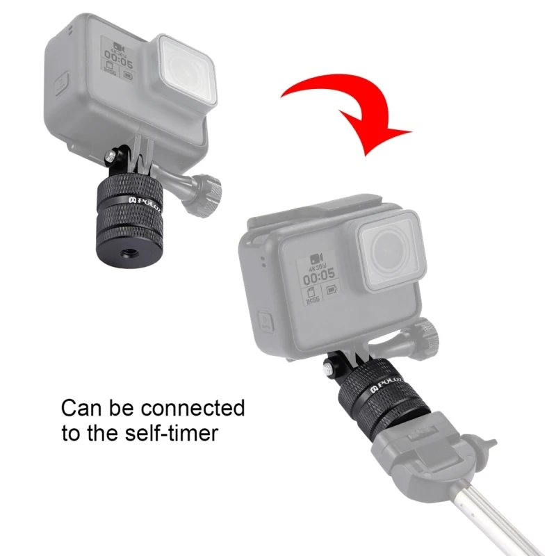 PULUZ 360° Rotate Tripod Adapter for Action Cameras 5 PULUZ 360° Rotate Tripod Adapter for Action Cameras - Image 5