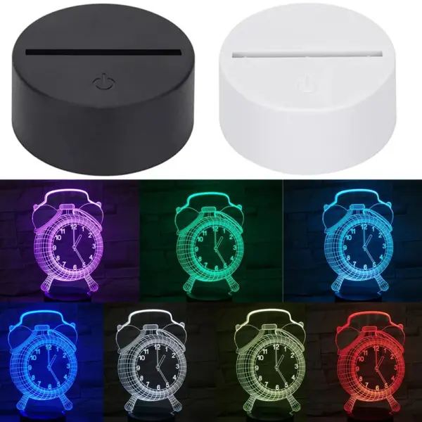 Set of 3D LED Acrylic Lamp Bases with Remote - Image 4