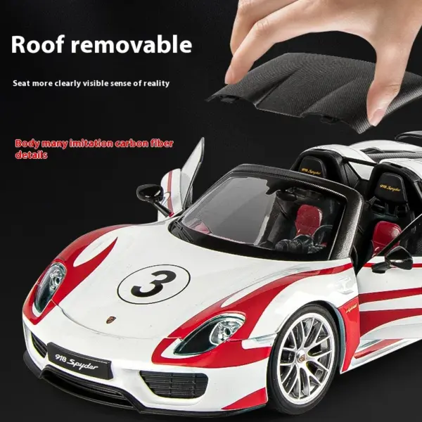 1:18 Porsche 918 Martini Diecast Model - Image 6