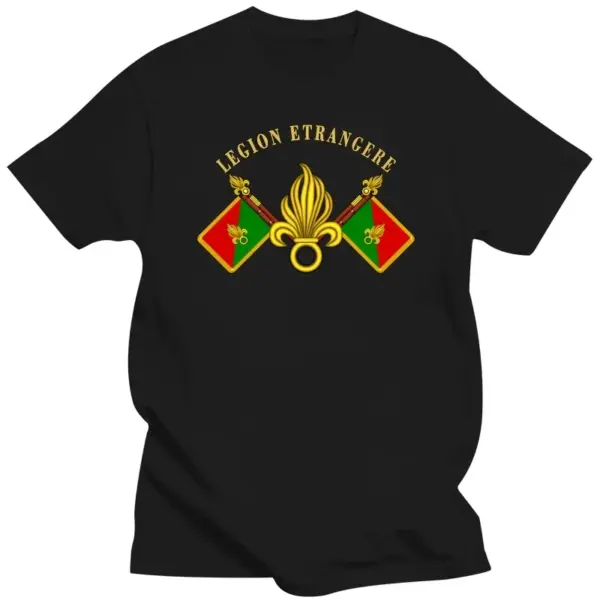 French Foreign Legion Honor Fidele Men’s Cotton T-Shirt - Image 2