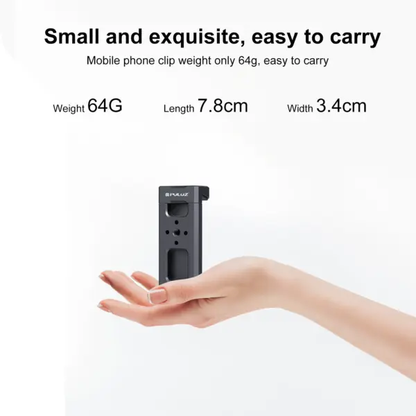 PULUZ Aluminum Phone Clamp with Cold Shoe Mount - Image 5