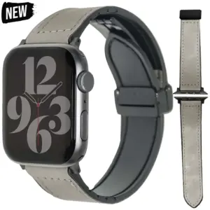 Silicone Leather Strap for Apple Watch 44mm/49mm