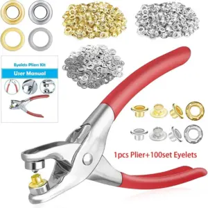 1/4 Inch Grommet Eyelet Plier and Punch Kit