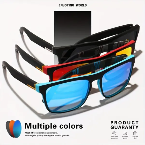 Vintage Square Polarized Sunglasses for Men Women - Image 2