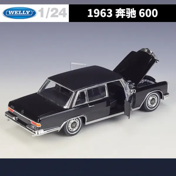 WELLY 1:24 Mercedes-Benz 600 Alloy Car Model - Image 2