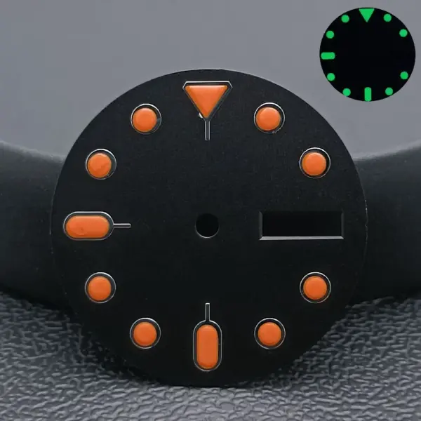 28.5mm Green/Black Dual Calendar Watch Dial for NH36 - Image 26