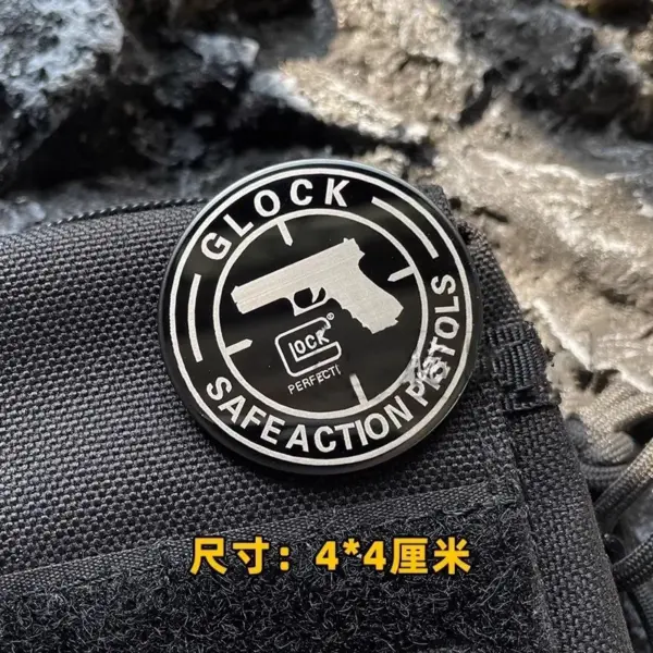 GLOCK Metal T-34 Morale Patch Hook & Loop Badge - Image 5