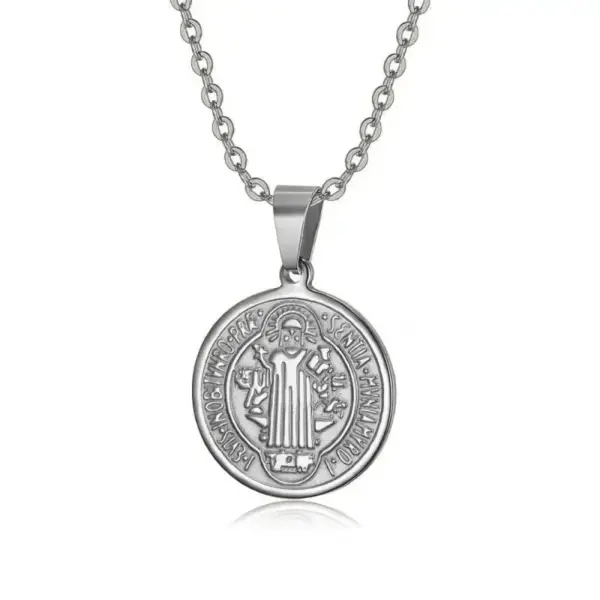 Vintage Christian Cross Stainless Steel Pendant AL20401 - Image 26