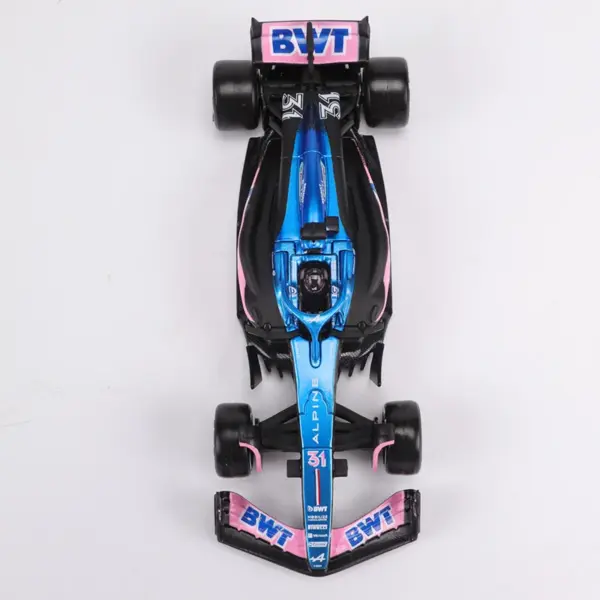 Bburago 1:43 2023 BWT ALPINE Team Alloy Model Car No.10 - Image 6