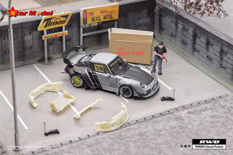 Star 1:64 RWB 930 964 Rear Wing Australian Pink Model 13 Star 1:64 RWB 930 964 Rear Wing Australian Pink Model - Image 13