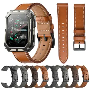 22mm Leather Watch Strap for Amazfit GTR 3