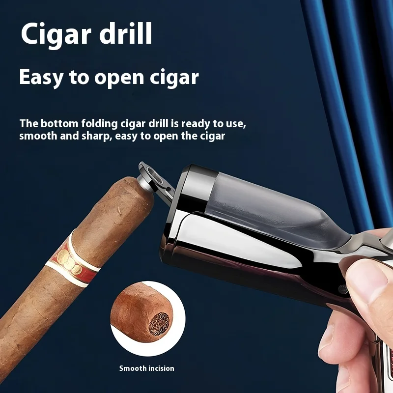 JOBON Four Flame Windproof Gas Lighter for Cigars and Cooking 3 JOBON Four Flame Windproof Gas Lighter for Cigars and Cooking - Image 3