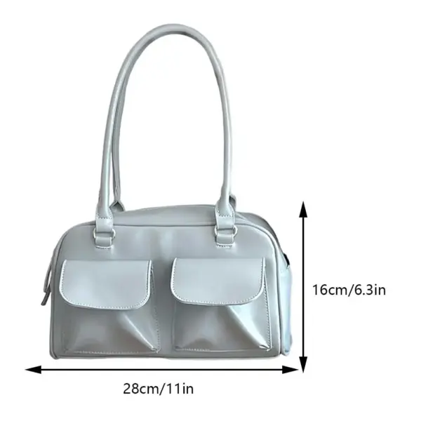 Retro Women's PU Leather Satchel Shoulder Bag - Image 7
