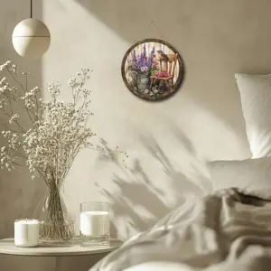 Rustic Round Wooden Sign for Decor 9 S72f64053edc747af8a069286f4ea07845