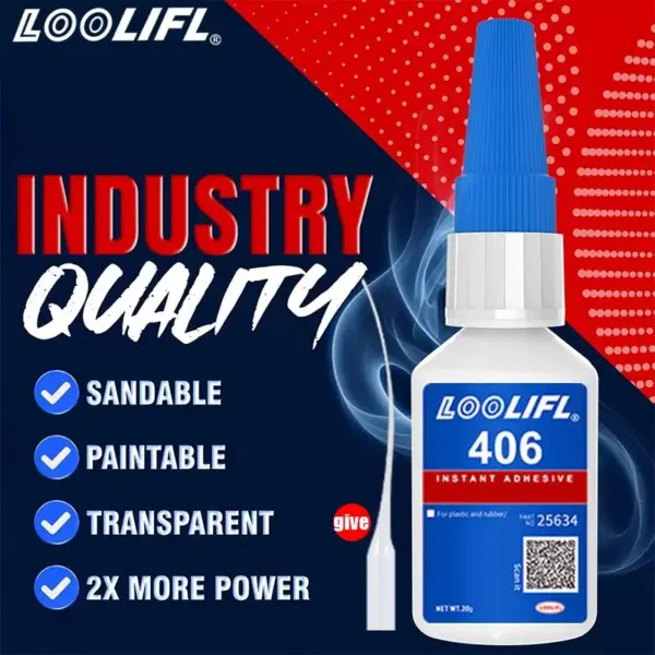 LOOLIFL 406 Super Glue 20ml Fast-Drying - Image 2