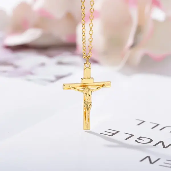 Christian Cross Necklace for Women Men - Image 3