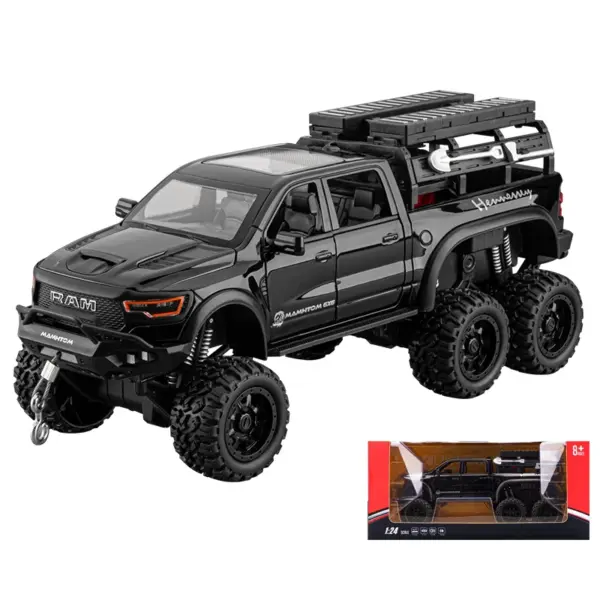 1:24 Dodge Mammoth RAM 1000 TRX 6x6 Diecast Model - Image 12