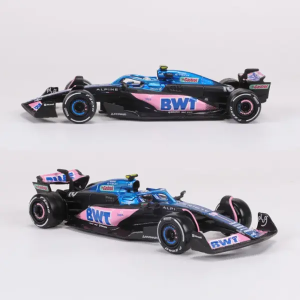 Bburago 1:43 2023 BWT ALPINE Team Alloy Model Car No.10 - Image 4