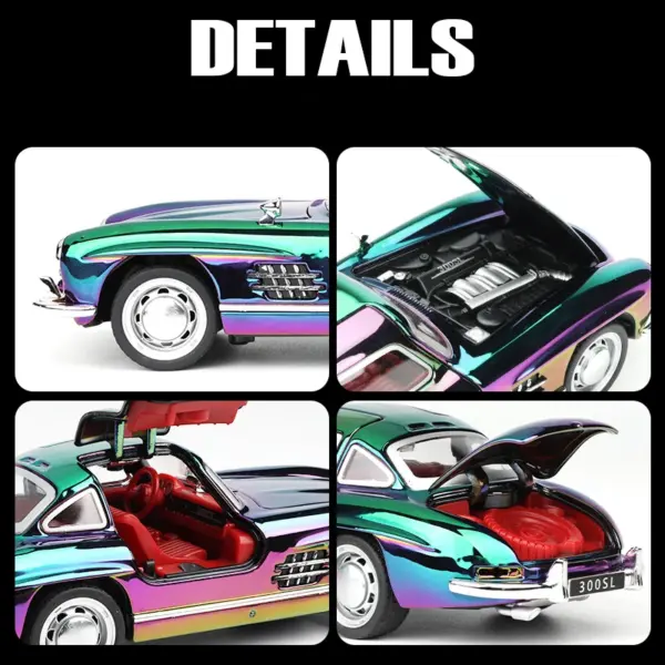 1:32 Scale 300SL Diecast Car Model with Lights - Image 6