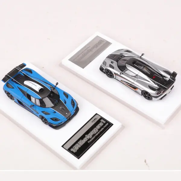 Limited Edition Resin Model Car 1:64 Blue/Silver - Image 5
