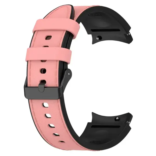 Stainless Steel & Leather Strap for Samsung Galaxy Watch 5/6 - Image 4