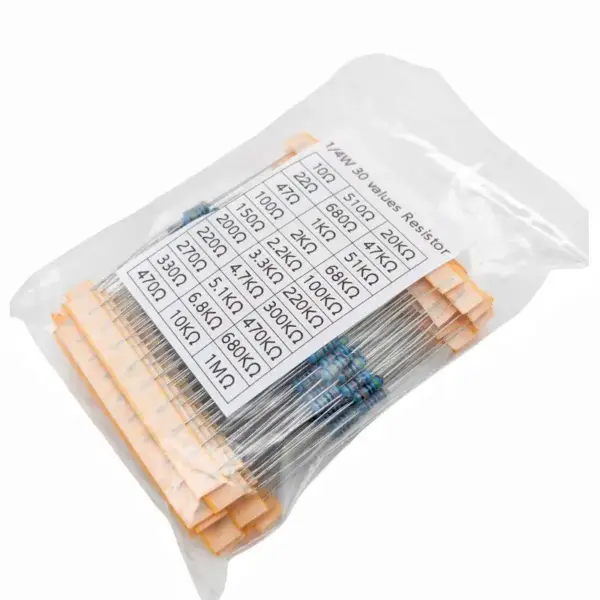 600pcs Metal Film Resistor Kit 1/4W 1% - Image 2
