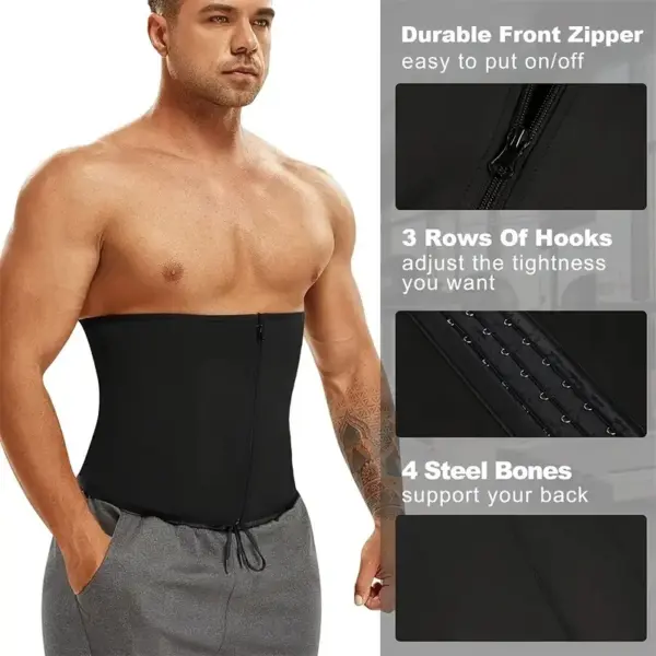 Adjustable Men’s Corset Waist Belt - Image 3