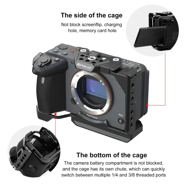 PULUZ Metal Video Cage for Sony FX3/FX30 - Image 4