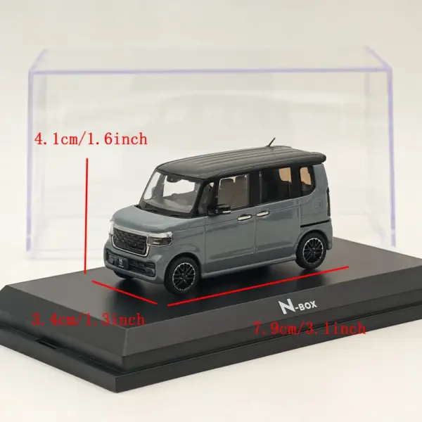 1/43 N-BOX Custom Diecast Model Car Slate Grey - Image 6
