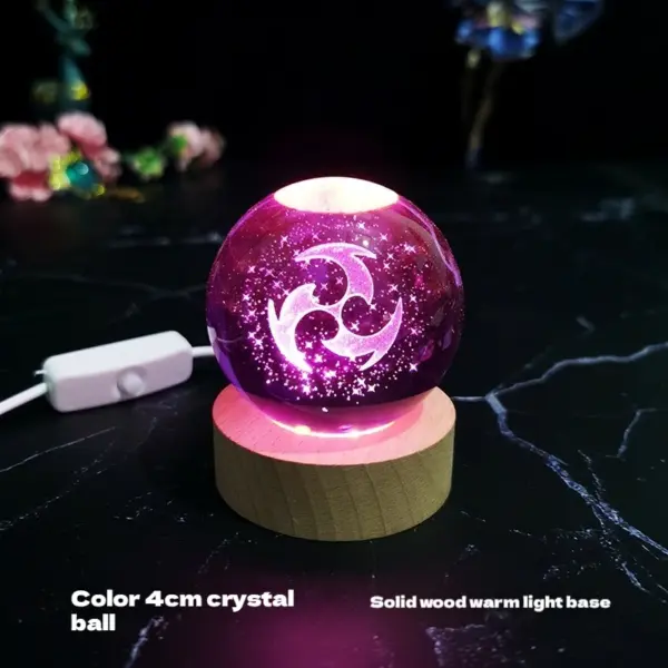 Genshin Impact 4cm Crystal Ball Night Light - Image 4