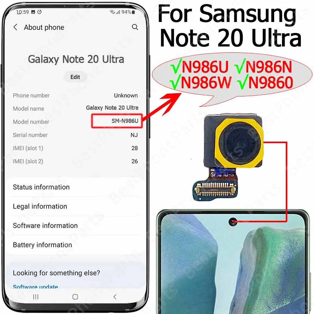 Samsung Galaxy Note 10+ Front Selfie Camera Module 11 Samsung Galaxy Note 10+ Front Selfie Camera Module - Image 11