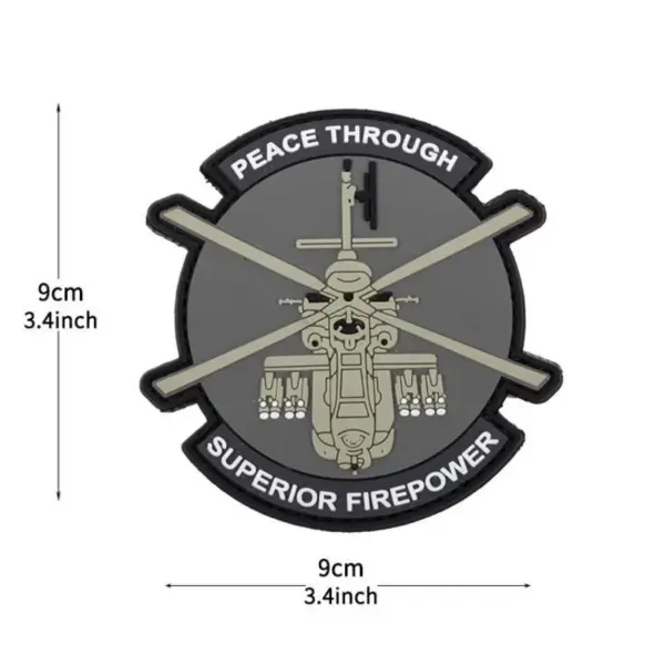 Glow-in-the-dark Helicopter PVC Morale Badge - Image 10