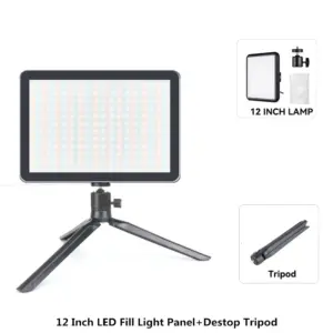 8/12 Inch LED Video Light Panel Kit with Tripod 25 S7607478c9d424e6aa6156e2d80099883Z