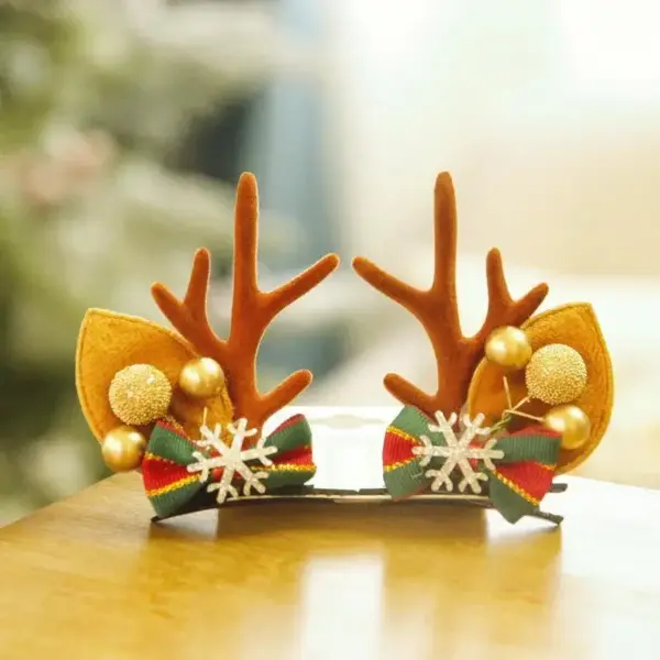 Christmas Antler Hair Clips for Girls - Image 15