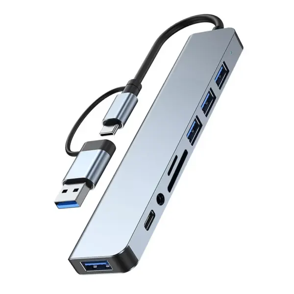 8-in-2 USB Type-C Hub with Card Reader for Laptop - Image 6
