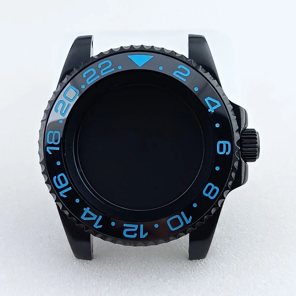 GMT Black Watch Case for NH34/NH35/NH36 Movements 44 GMT Black Watch Case for NH34/NH35/NH36 Movements - Image 44
