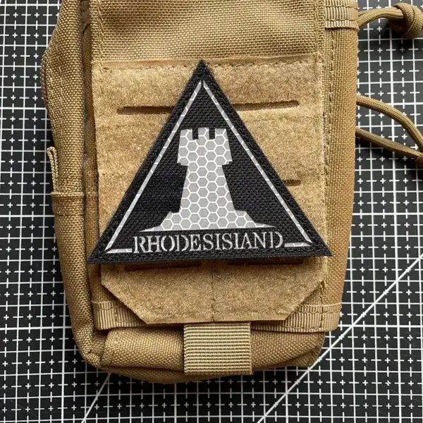 IR Reflective Rhodes Island Morale Badge for Tactical Bags - Image 7