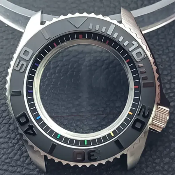41.5mm Sapphire Crystal Watch Case for NH 35/36 Black Matte Finish - Image 9