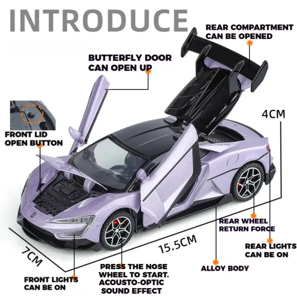 1:32 BYD U9 Electric Supercar Diecast Model - Image 3