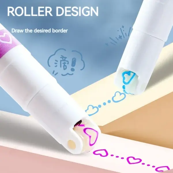 Set of 6 Color Flower Line Highlighters - Image 3