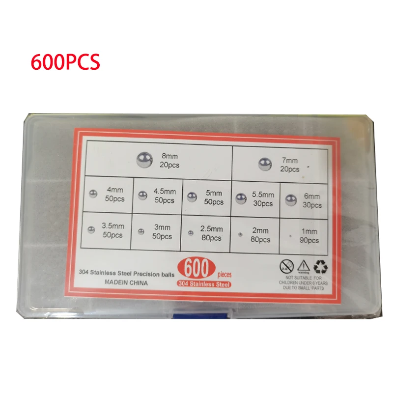 304 Stainless Steel Ball Bearing Set 15 Sizes 580pcs 9 304 Stainless Steel Ball Bearing Set 15 Sizes 580pcs - Image 9