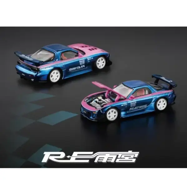 POP RACE 1:64 Mazda RX-7 RE Amemiya Diecast Model - Image 2