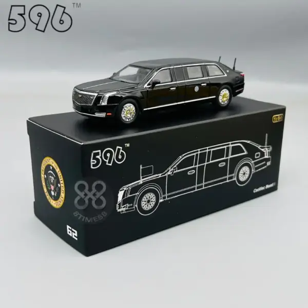 596 1/64 Presidential Limo Alloy Model Car - Image 7