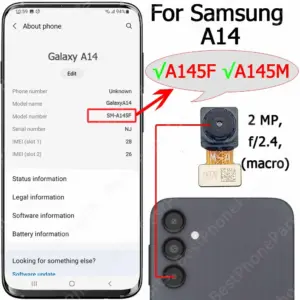 Samsung Galaxy A14 Rear Camera Module A146 Series 21 S7864cd28f61d45efbb40269cd56d64baJ 2