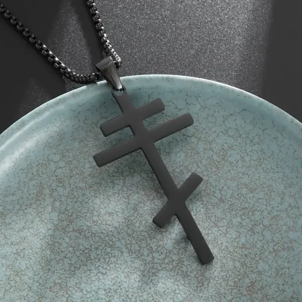 Vintage Christian Cross Stainless Steel Pendant AL20401 - Image 32