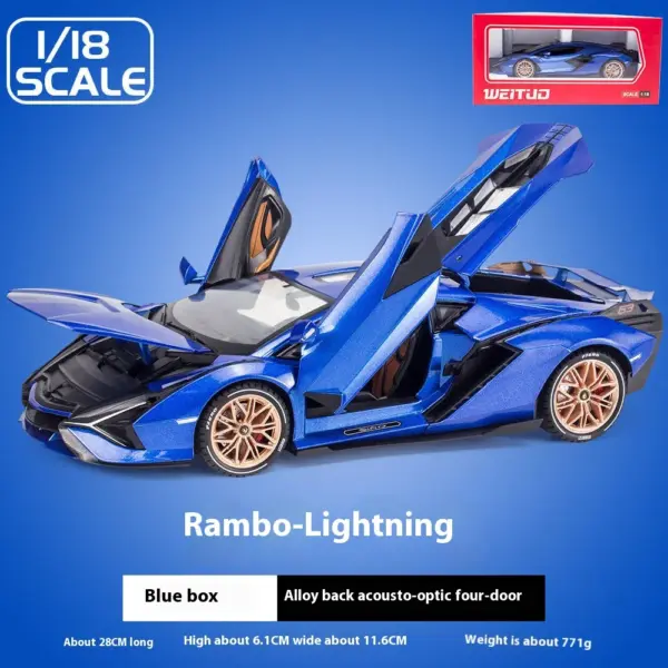 1/18 SIAN Lightning FKP37 Diecast Supercar Model - Image 12